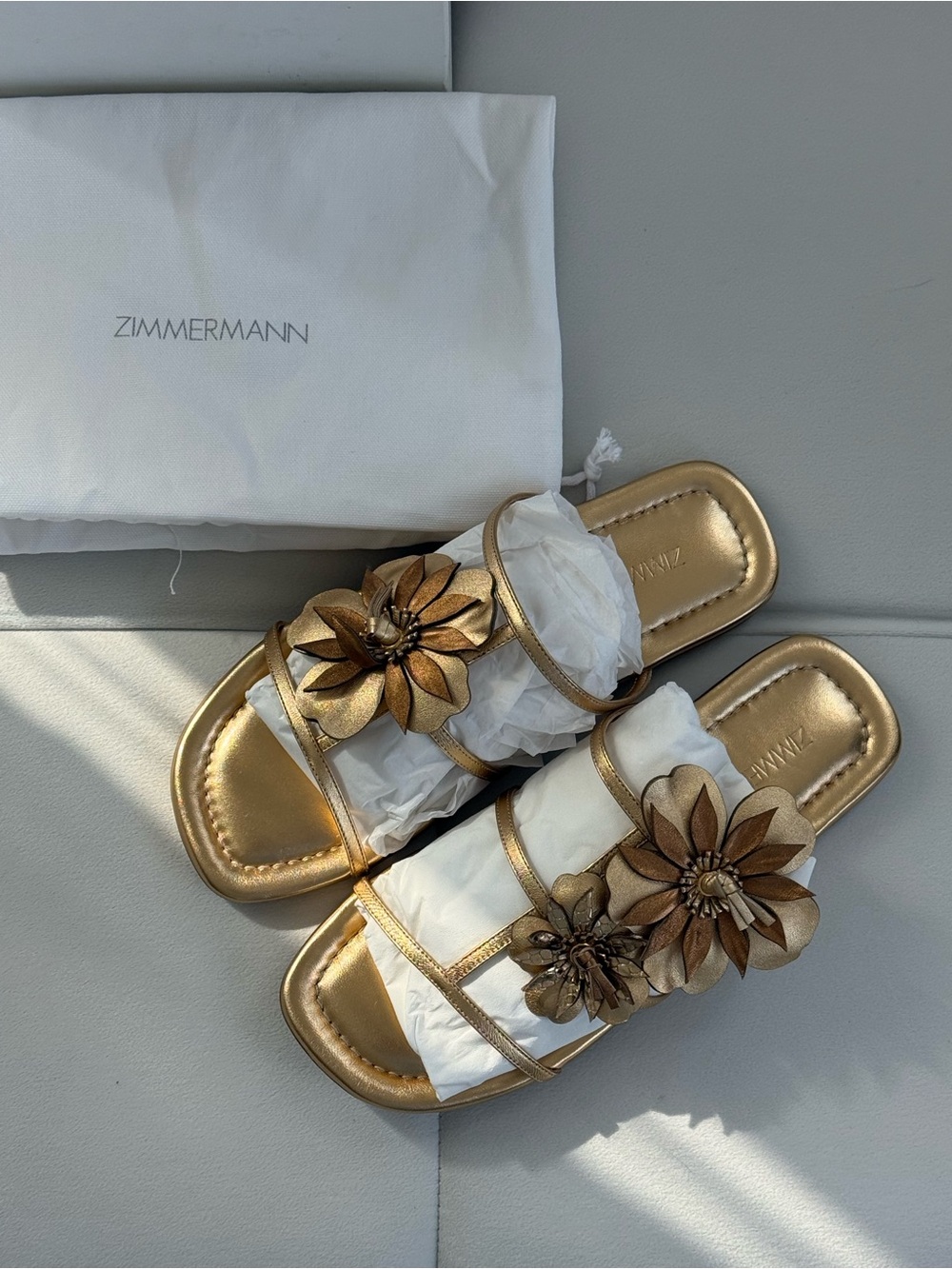 Zimmermann Women's Belara Embellished Slides RETAILS $695 Current Season